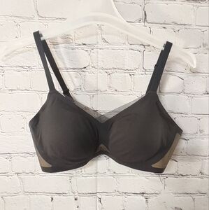 Honeylove Runway Crossover Black Seamless Bra Large
